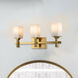 Jack 3 Light 23.5 inch Aged Brass Bath Bar Wall Light