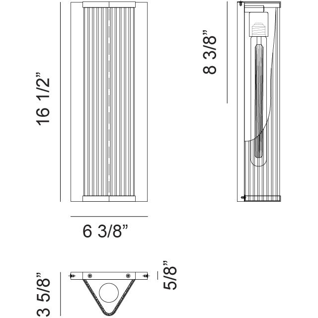 Palmira LED 6.38 inch Aged Gold Brass Wall Sconce Wall Light