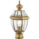 Monterey 1 Light 16.5 inch Antique Brass Outdoor Post Top Lantern