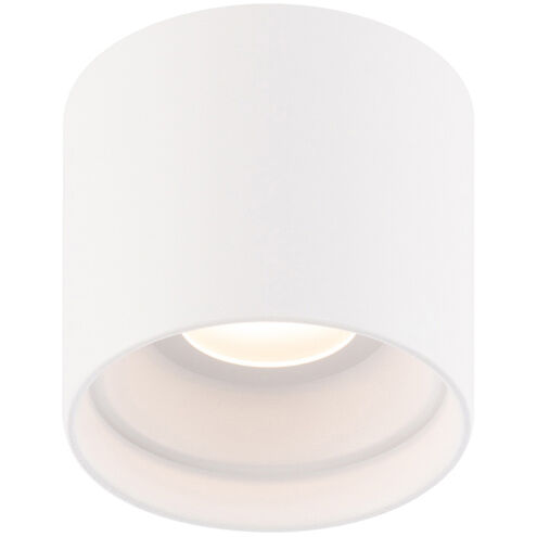 Squat 1 Light 5 inch White Outdoor Flush Mount in 4000K