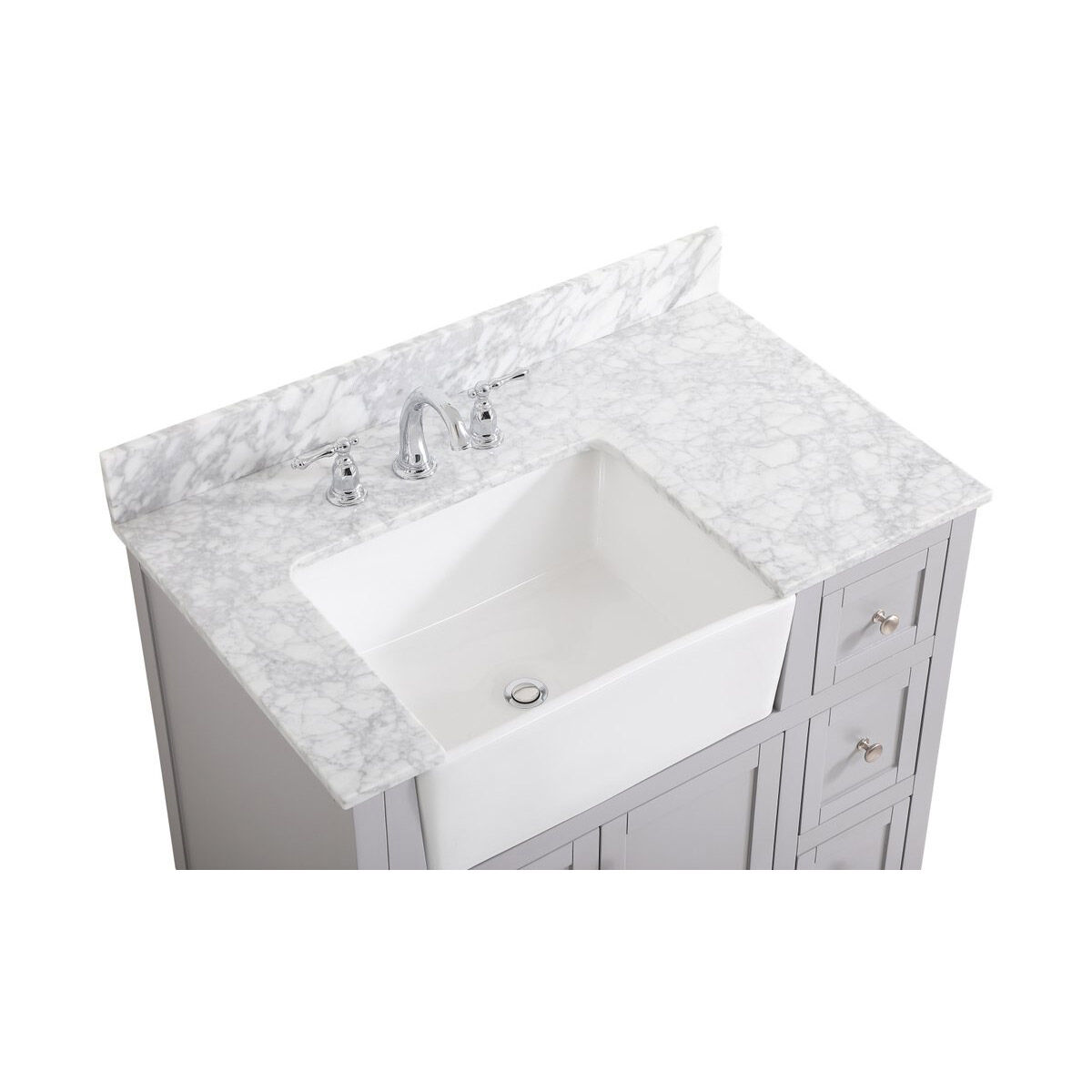Franklin 36 X 22 X 35 inch Grey Bathroom Vanity Cabinet