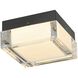 Box LED 5 inch Sand Black Outdoor Flush Mount