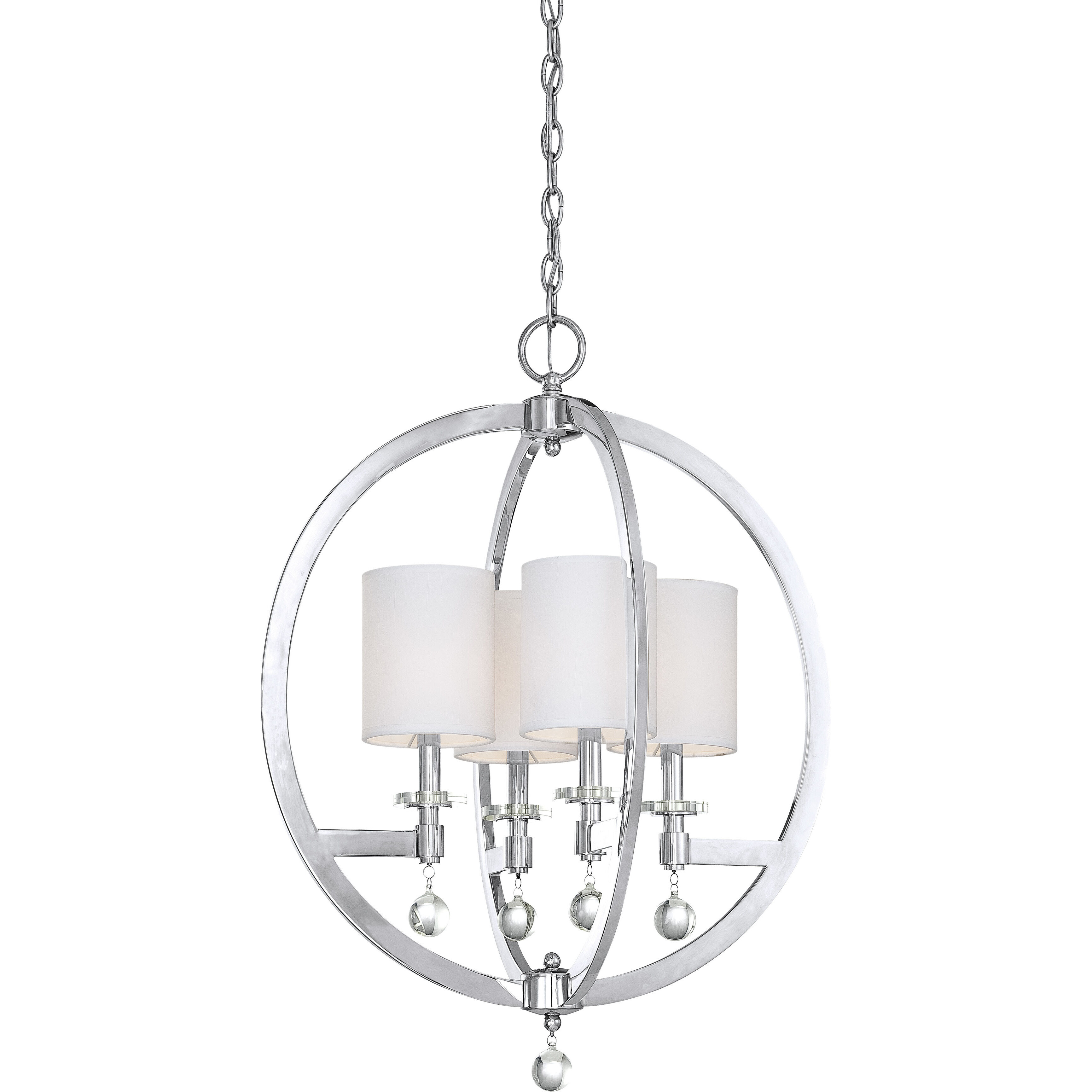 Chadbourne 4 Light 22.5 inch Polished Nickel Pendant Ceiling Light