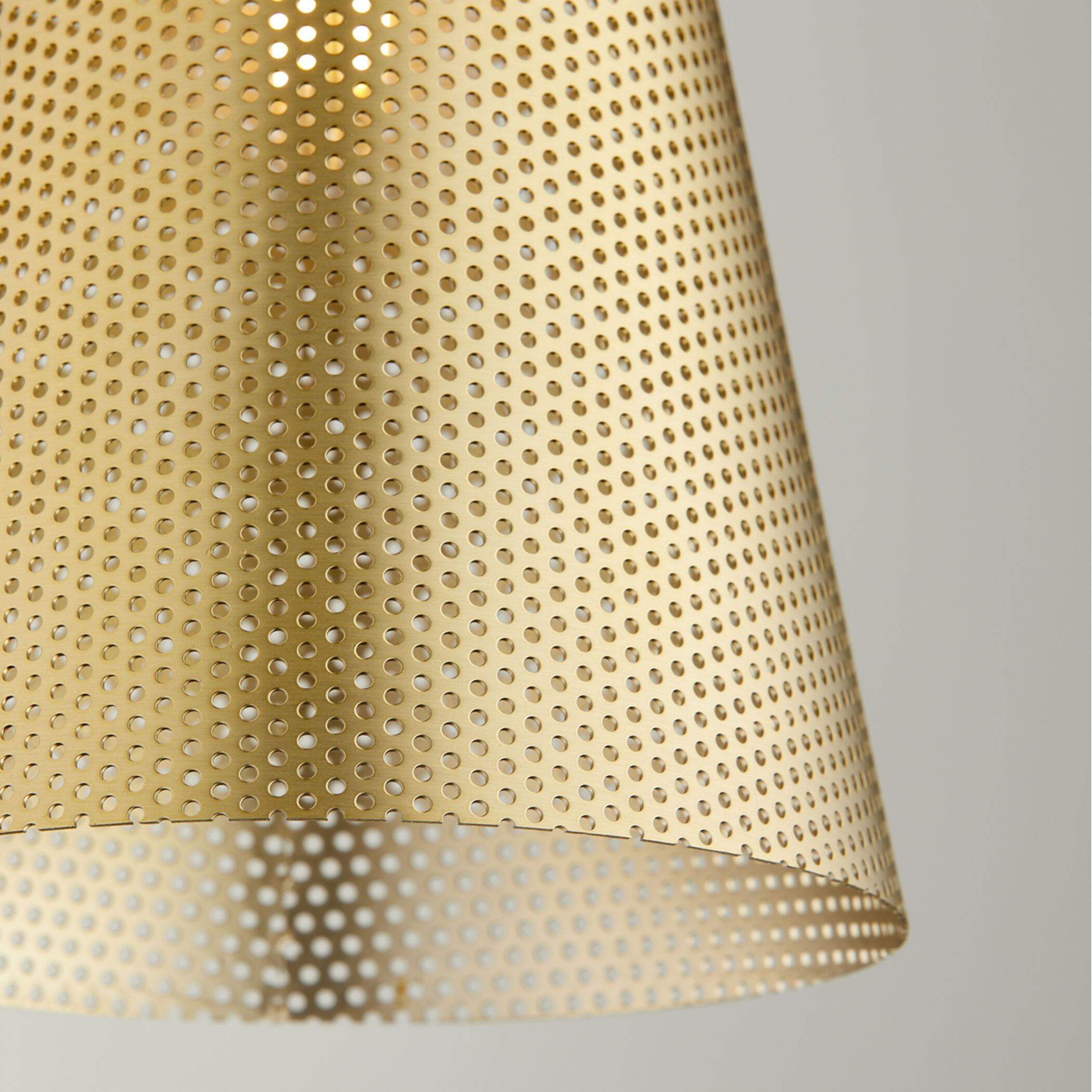 Mesh Cone 1 Light 6 inch Aged Brass Pendant Ceiling Light