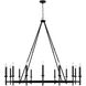 Ogden 16 Light 60 inch Brushed Black Iron Chandelier Ceiling Light