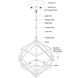 Rad LED 17.5 inch Black and Natural Brass Pendant Ceiling Light