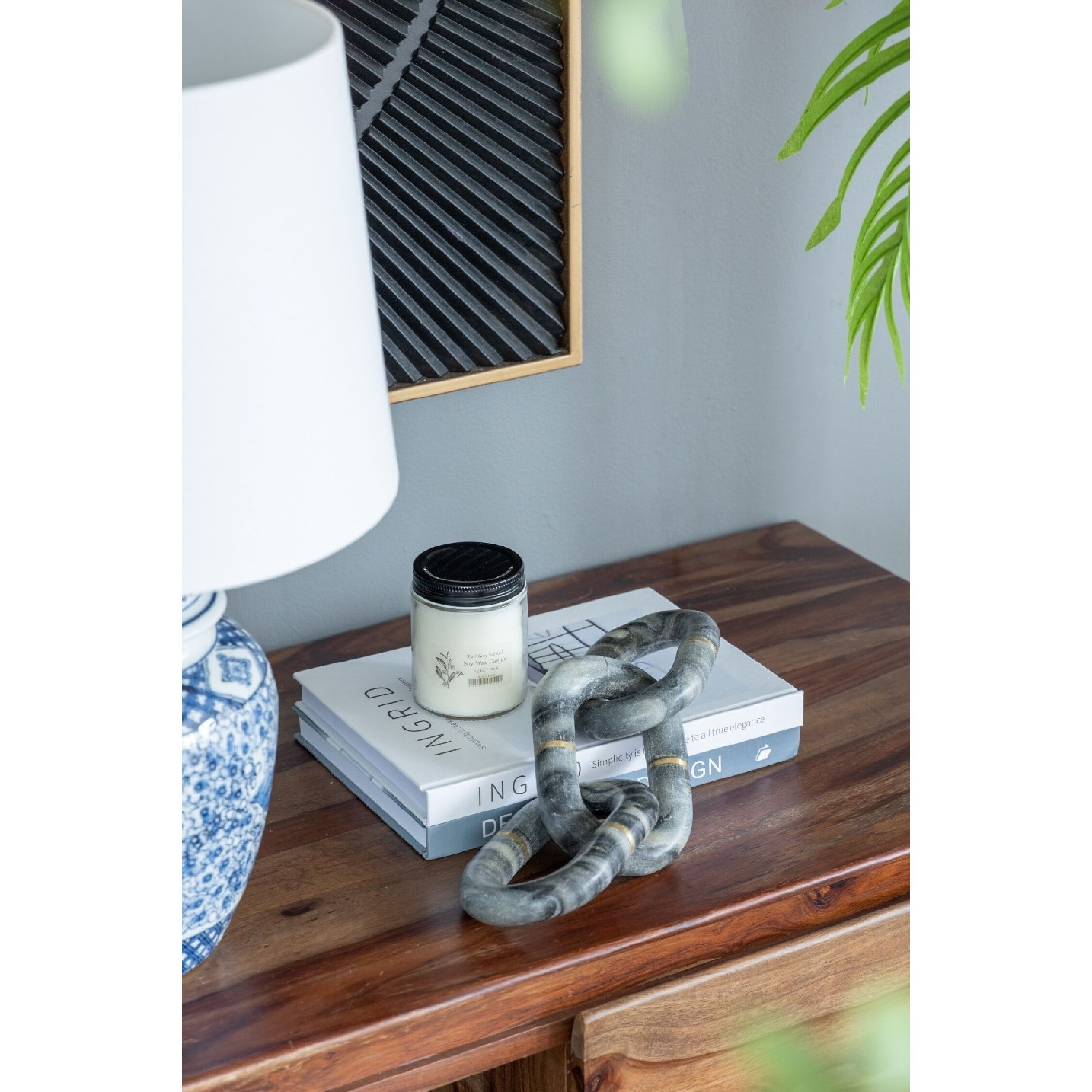 Anita Gray/Brass Marble Chain