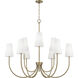 Averitt 9 Light 46 inch Aged Brass Chandelier Ceiling Light