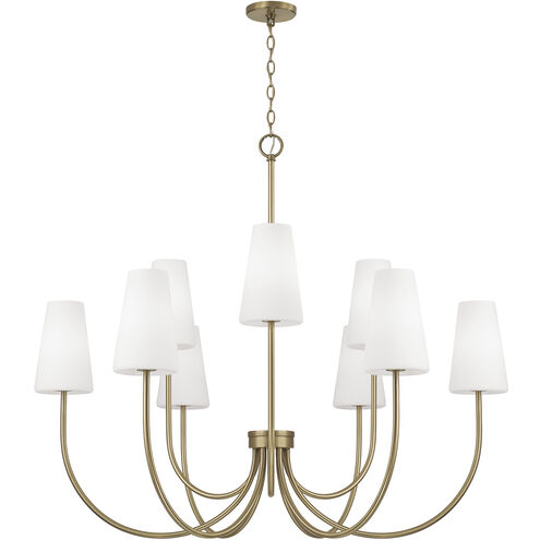Averitt 9 Light 46 inch Aged Brass Chandelier Ceiling Light