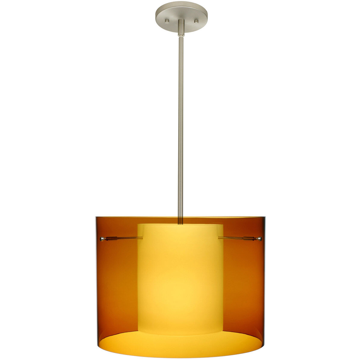 Pahu 16 LED Satin Nickel Stem Pendant Ceiling Light