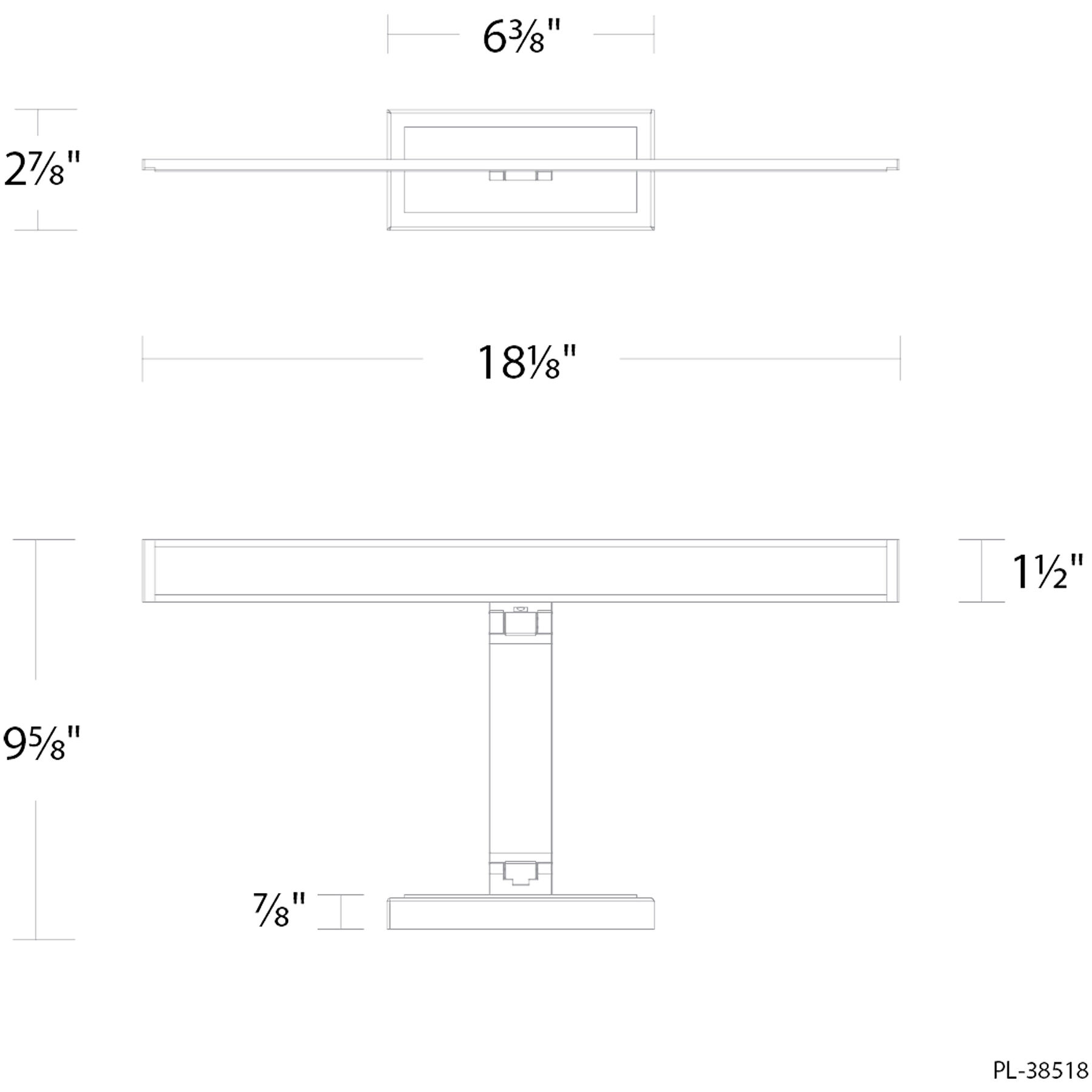 Diver Indoor Wall Lighting in 4000K, Black