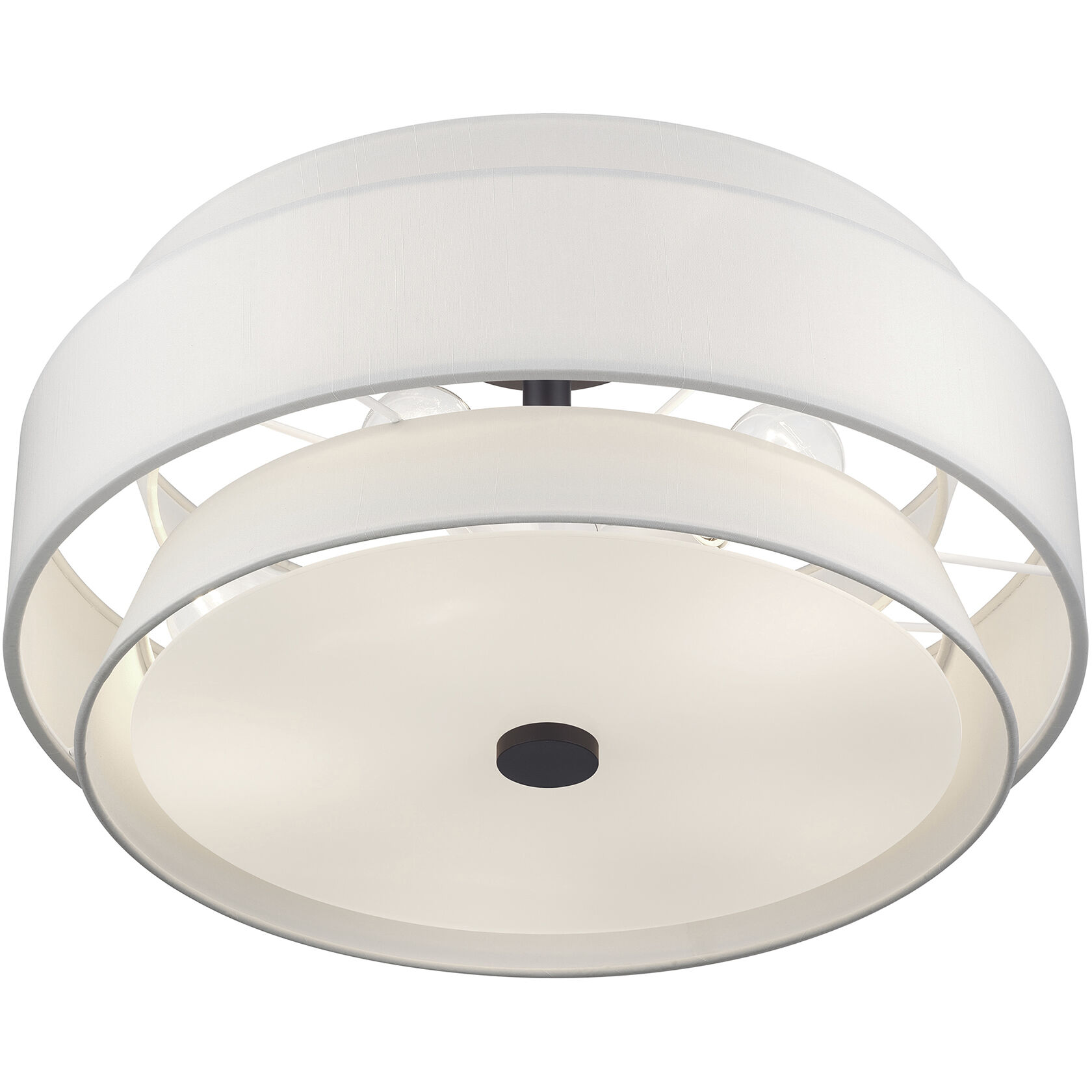 Fontana 5 Light 21 inch Bronze Semi-Flush Ceiling Light