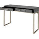 Kain 48 X 16 inch Grey Faux Shagreen and Nickel Metal Console