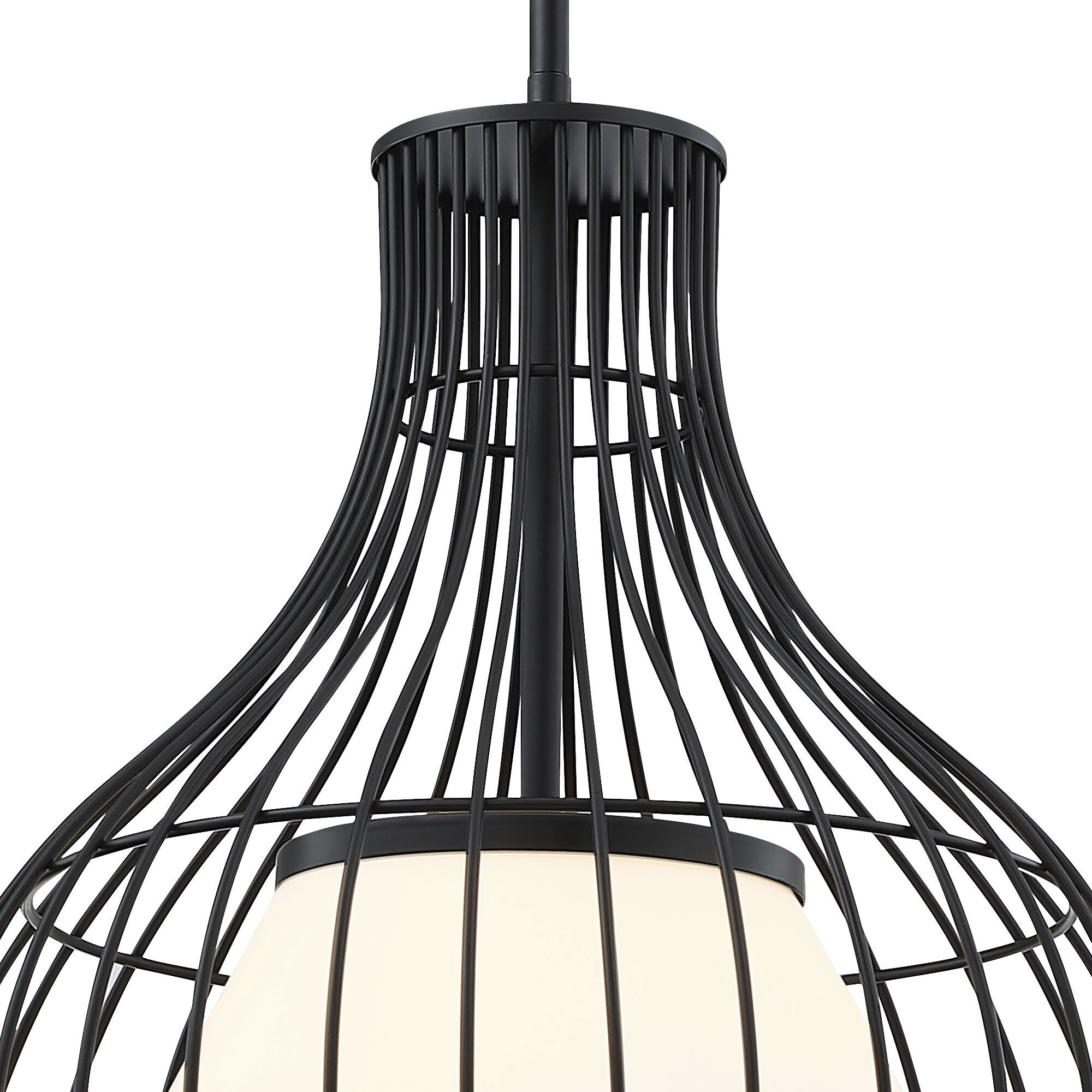 Evensong LED 15.75 inch Matte Black Pendant Ceiling Light