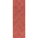 Seabrook 96 X 30 inch Brick, Beige, Dark Brown Rug