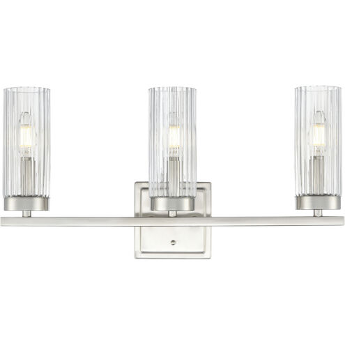 Iversen 3 Light 21 inch Brushed Nickel Vanity Light Wall Light