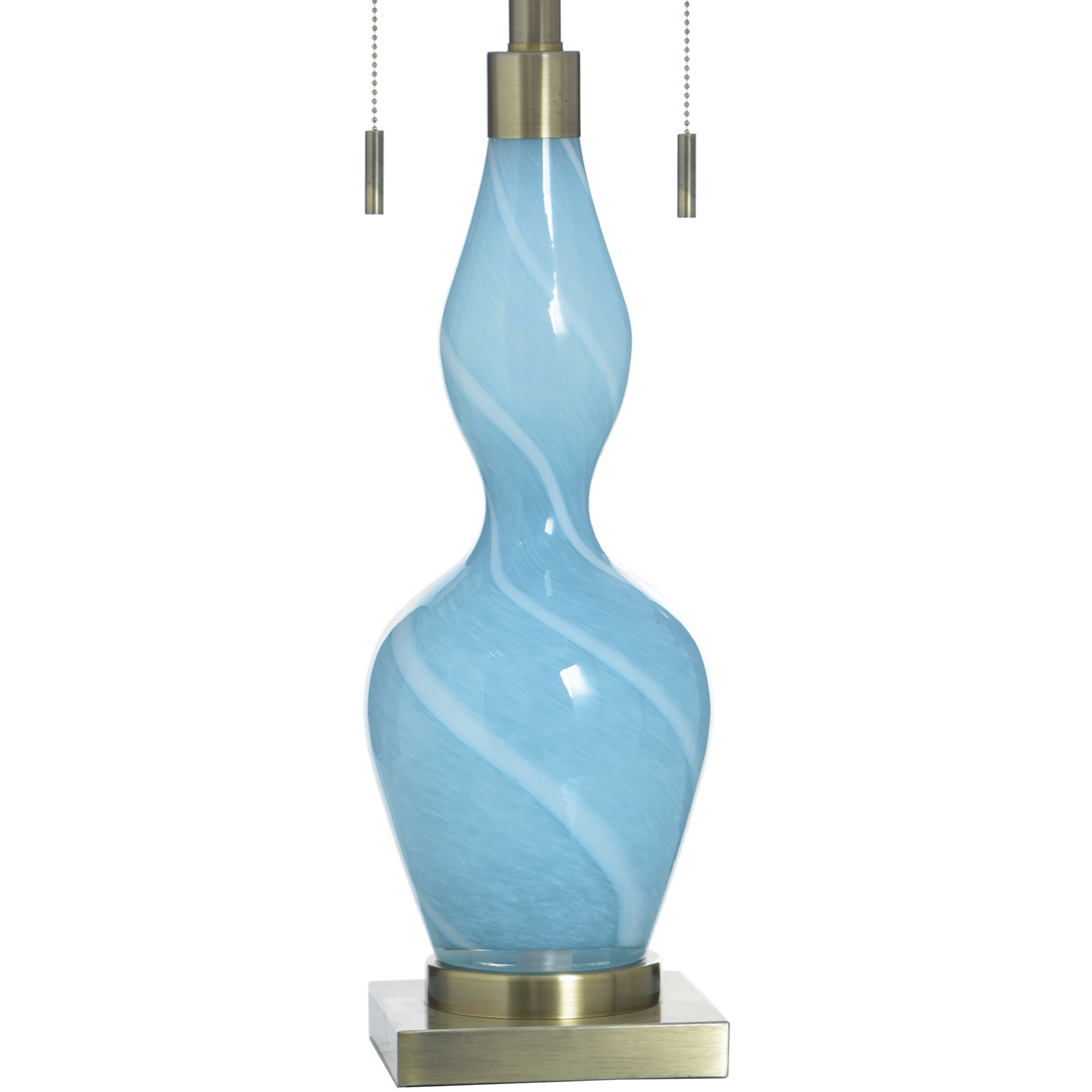 Shulen 31.5 inch 60 watt Shulen Gold and White Table Lamp Portable Light