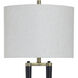Black Deco 33 inch 60.00 watt Brushed Brass Table Lamp Portable Light