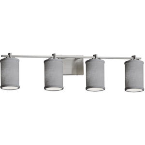 Textile LED 34 inch Brushed Nickel Bath Bar Wall Light
