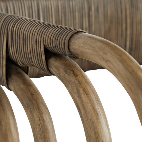 Hamza Pearl and Palm Gray Chair