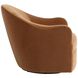 Delfino Cider and Blackened Iron Swivel Chair