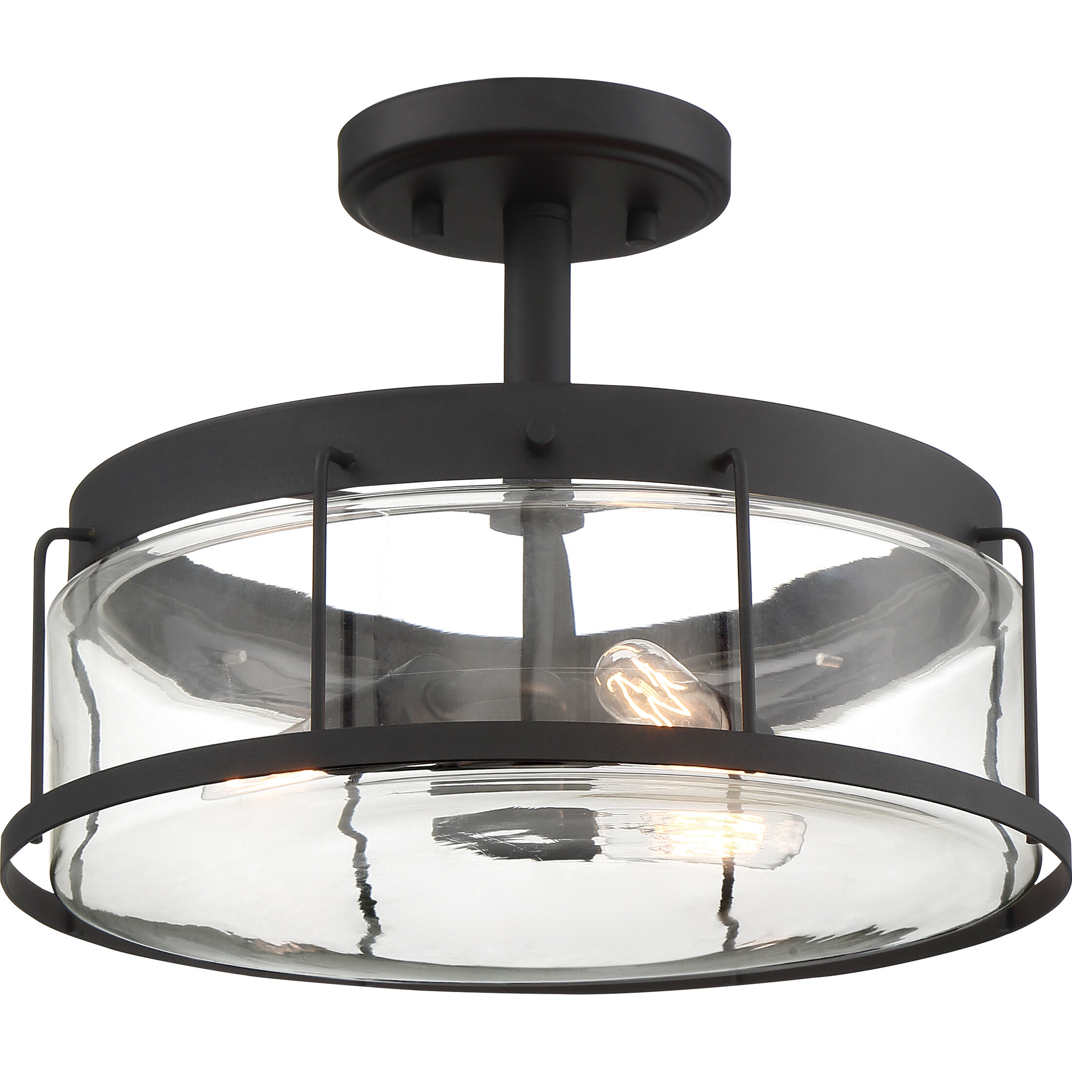 Ludlow 3 Light 13 inch Earth Black Semi-Flush Mount Ceiling Light 
