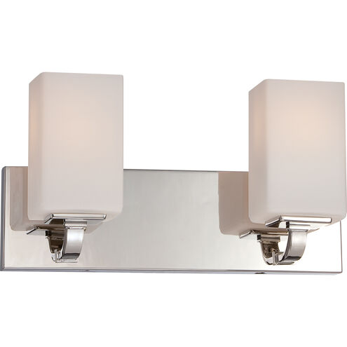 Vista 2 Light 16 inch Polished Nickel Vanity Light Wall Light