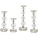 Aren Candle Holder in Chrome and Clear