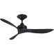Aviara Coastal 52 inch Black Indoor/Outdoor Smart Ceiling Fan, Kit