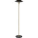Rancho Mirage 72 inch 60 watt Matte Black and Weathered Brass Torchiere Portable Light