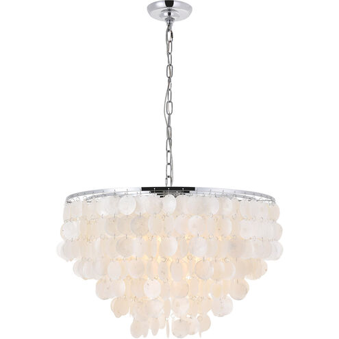 Selene 6 Light 26 inch Chrome Pendant Ceiling Light