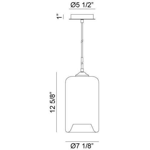 Irresistible Organic Charm 1 Light 7.13 inch Clear Pendant Ceiling Light