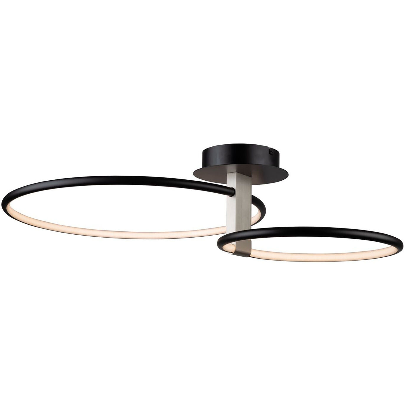 Halo LED 31 inch Black Semi-Flush Mount Ceiling Light