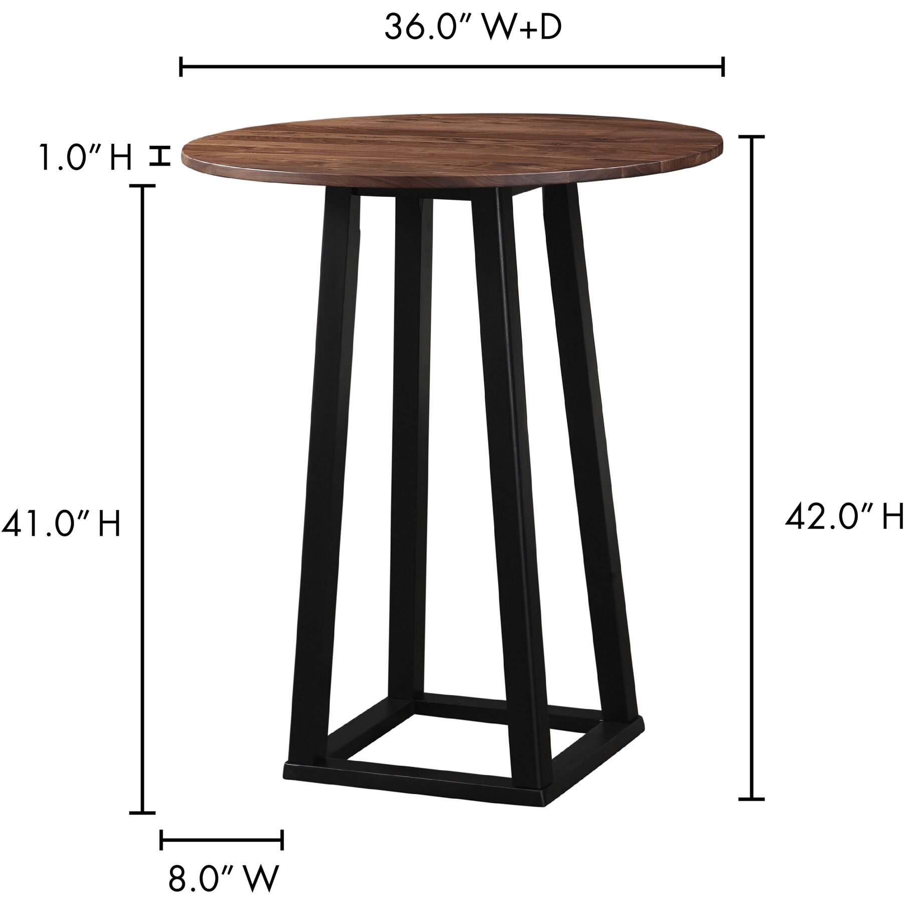 Tri-Mesa Brown Bar Table