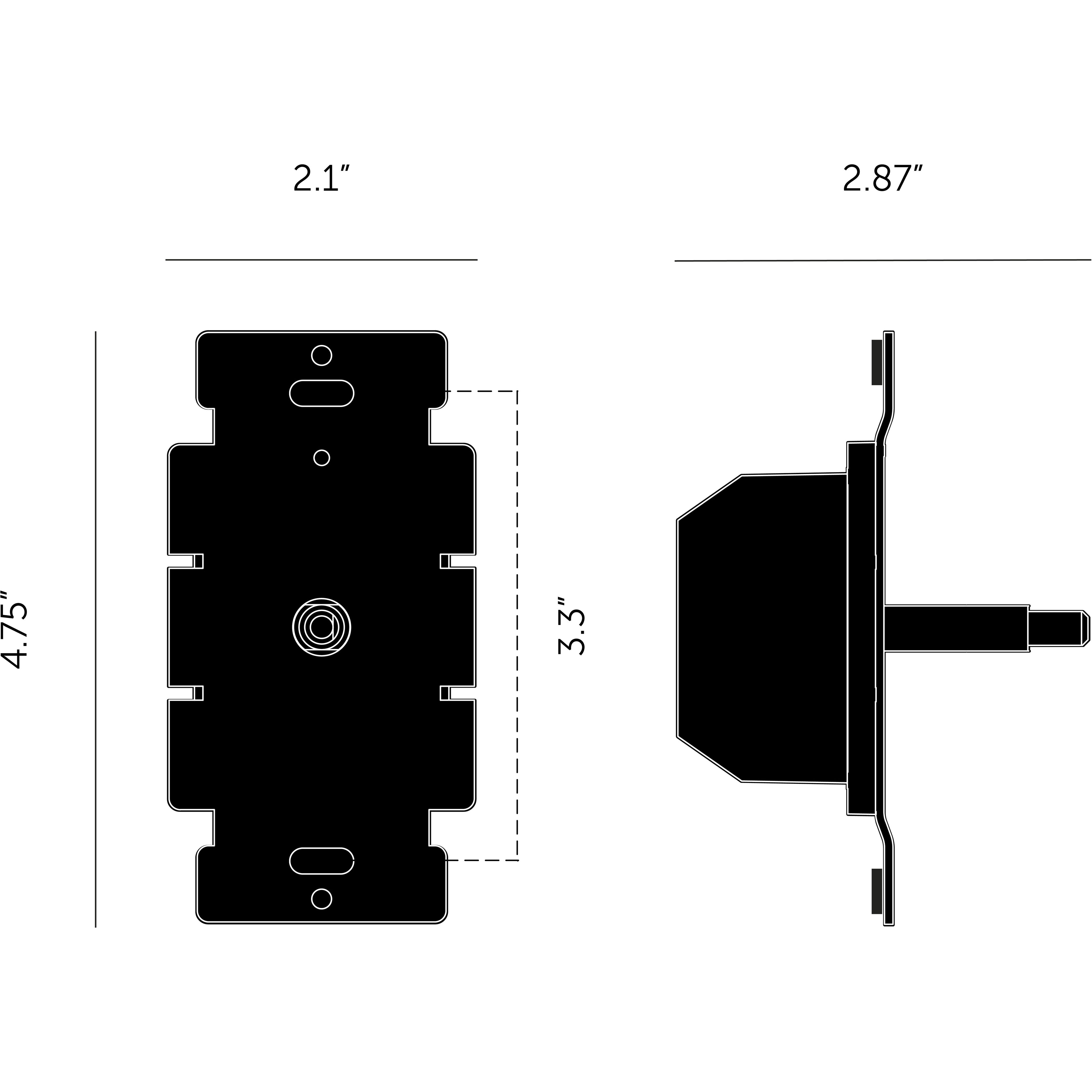 Dimmer 100-120 Black Module, Incandescent