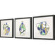 Architectural Blue and Black and Gray and Yellow Framed Art