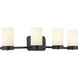 Elevate 4 Light 35 inch Matte Black Bath Vanity Wall Light, Design Series