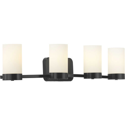 Elevate 4 Light 35 inch Matte Black Bath Vanity Wall Light, Design Series