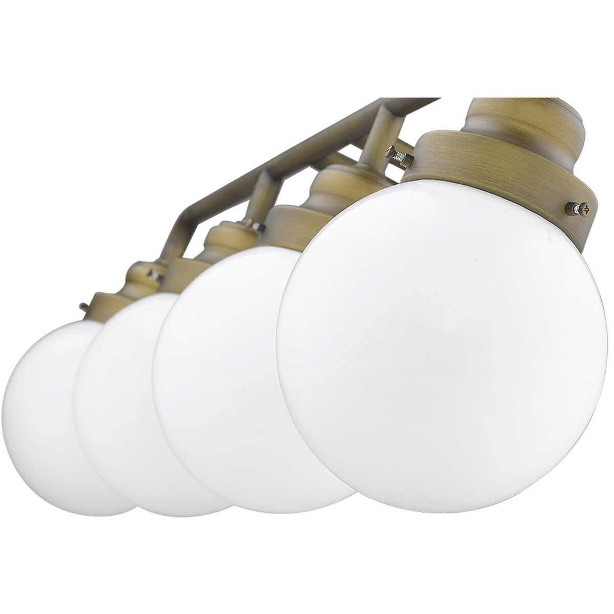 Portsmith 4 Light 36 inch Raw Brass Vanity Light Wall Light