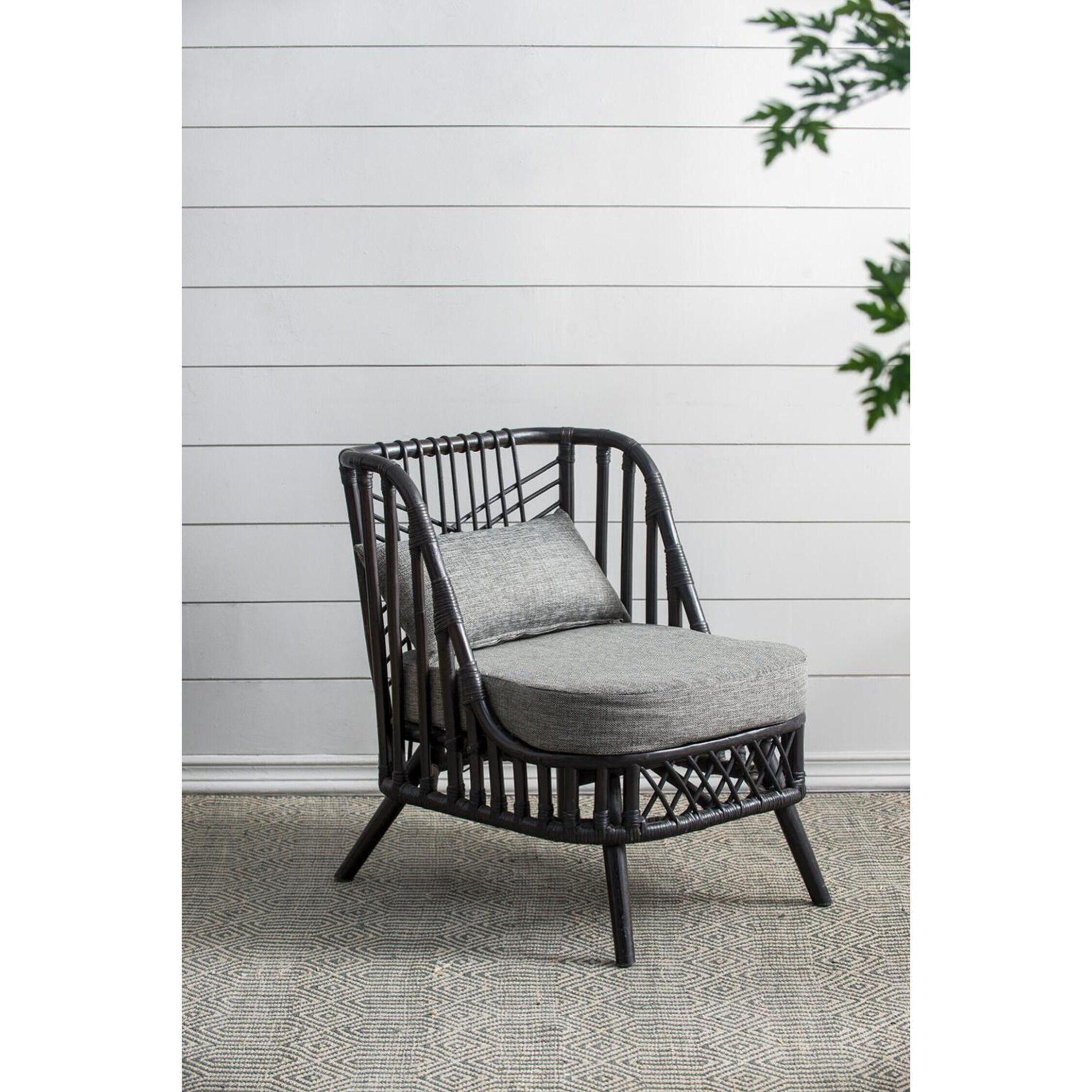 Pagar Natural and Grey Chair, With Cushion