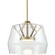 Deco 11.75 inch Brushed Gold Pendant Ceiling Light