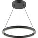 Cerchio LED 17.75 inch Black Pendant Ceiling Light