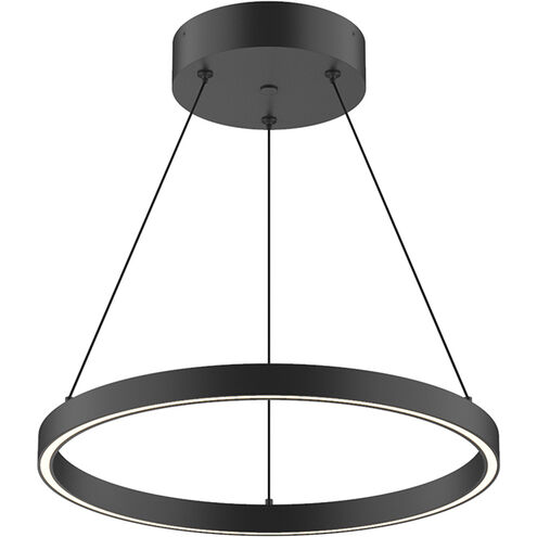 Cerchio LED 17.75 inch Black Pendant Ceiling Light