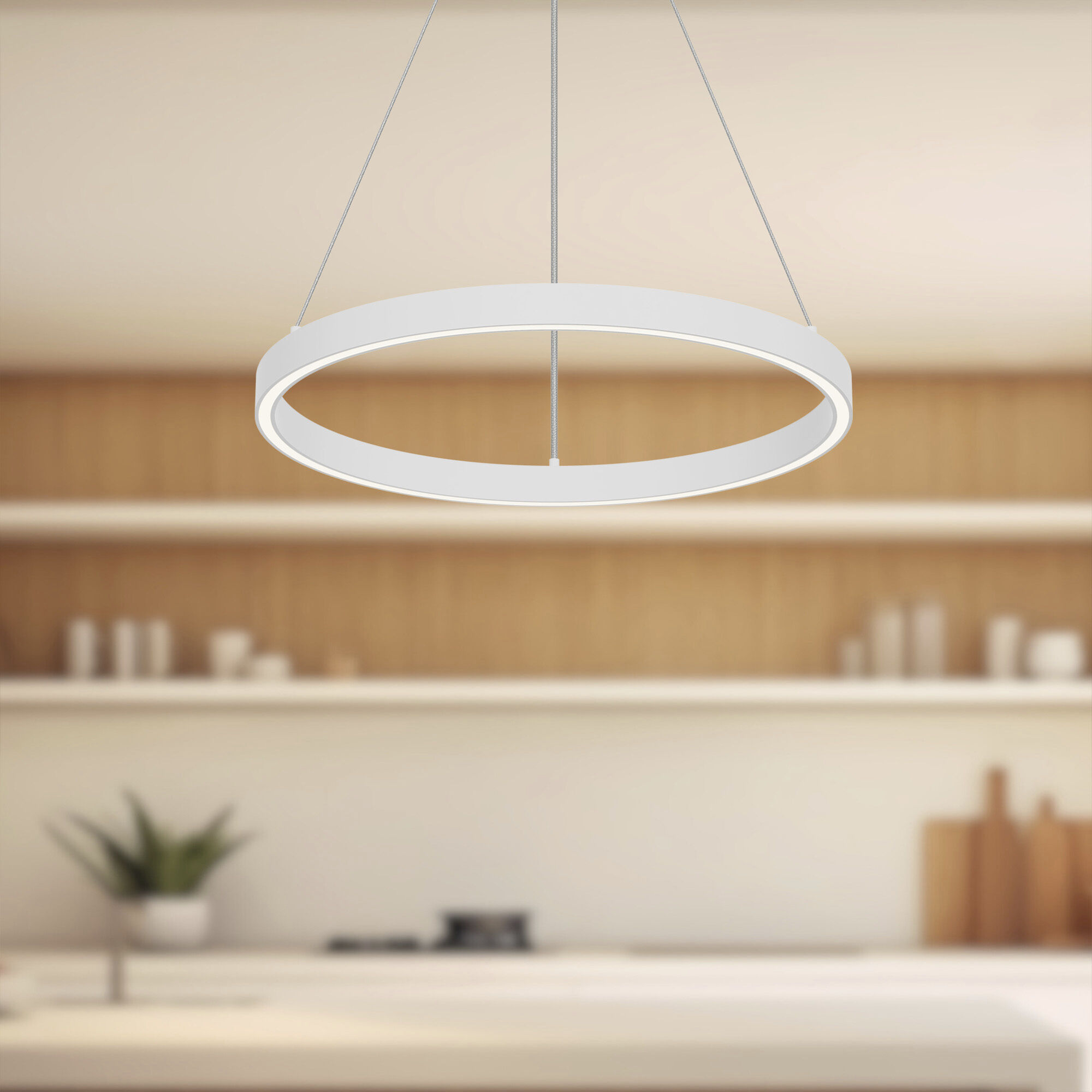 Cerchio Pendant Ceiling Light in White