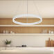 Cerchio LED 17.75 inch White Pendant Ceiling Light