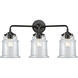 Nouveau Canton LED 24 inch Oil Rubbed Bronze Bath Vanity Light Wall Light in Clear Glass, Nouveau
