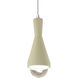 Radiance Collection - Erlen 1 Light 4.75 inch Vanilla Gloss and Polished Chrome Pendant Ceiling Light in Replaceable Bulb, White, Form+Finish+Function