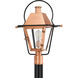 Rue De Royal 1 Light 23 inch Aged Copper Outdoor Post Lantern