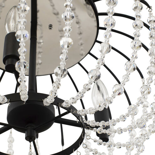 Voliere 3 Light 18.25 inch Matte Black Semi-Flush Mount Ceiling Light