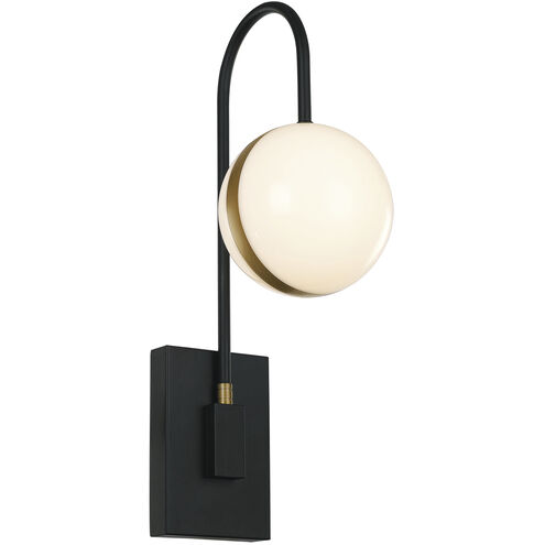 Tagliato LED 6.38 inch Matte Black and Brushed Gold Bath Vanity Wall Light